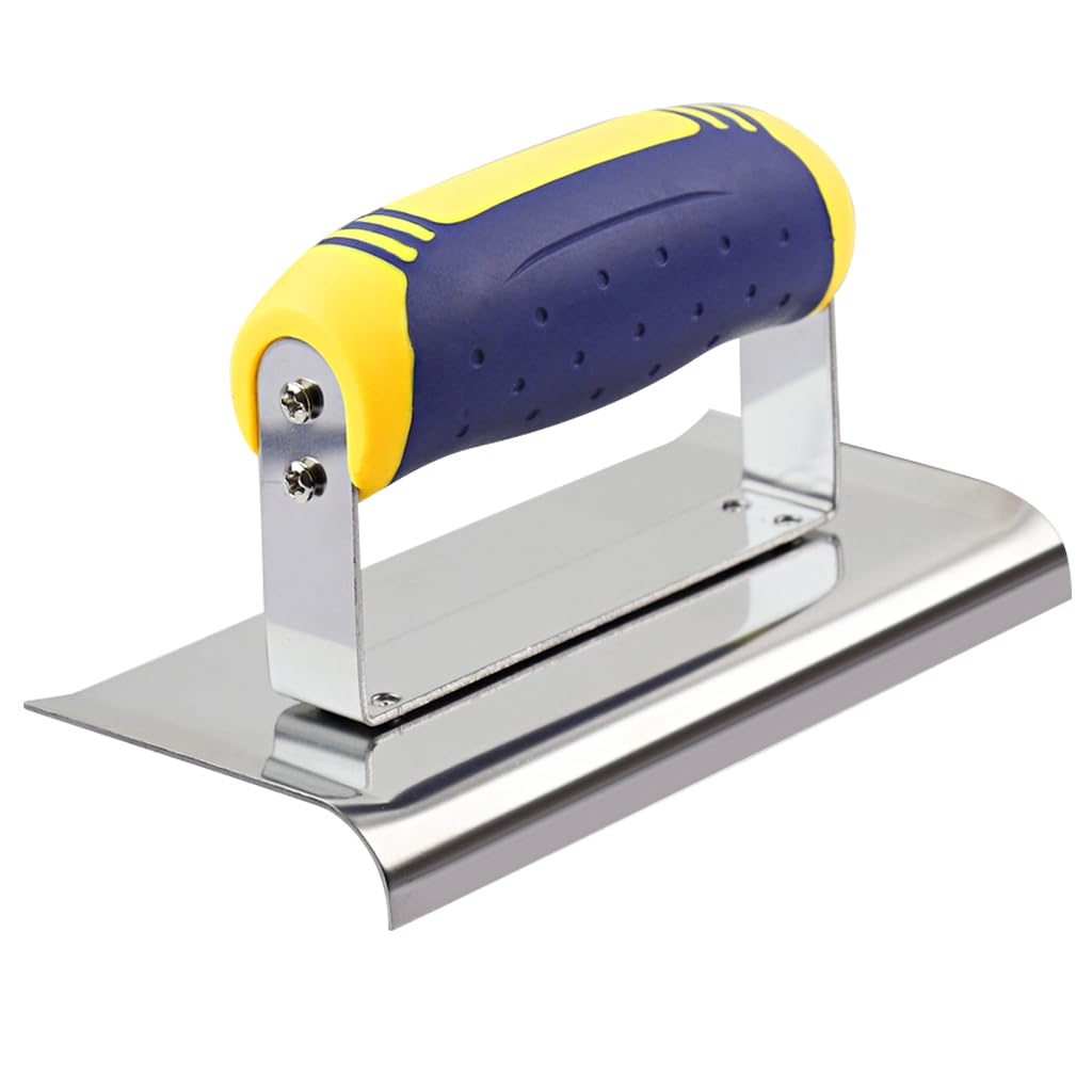 Serplex Stainless Steel Concrete Edger Curved Edged Concrete Edger with Anti-slip Rubberized Handle Multi-purpose Concrete Edger for Slabs, Sidewalks, Driveways, Decorative Concrete Serplex Stainless Steel Concrete Edger Curved Edged Concrete Edger with Anti-slip Rubberized Handle Multi-purpose Concrete Edger for Slabs, Sidewalks, Driveways, Decorative Concrete